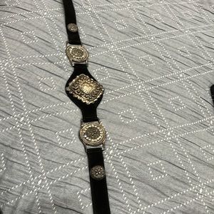 Cache Leather and Diamond Stubbed    Women’s Belt size S-M